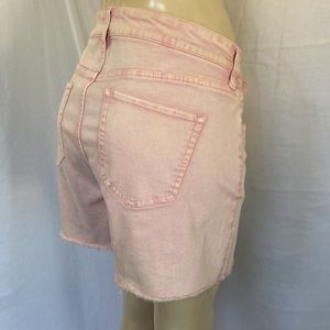 AVA & VIV Jeans MIDI Shorts Women’s Plus Size 18W Pink Tie Dye Frayed Hems NWOT